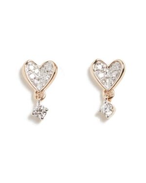 Bungelend hart-oorknopje